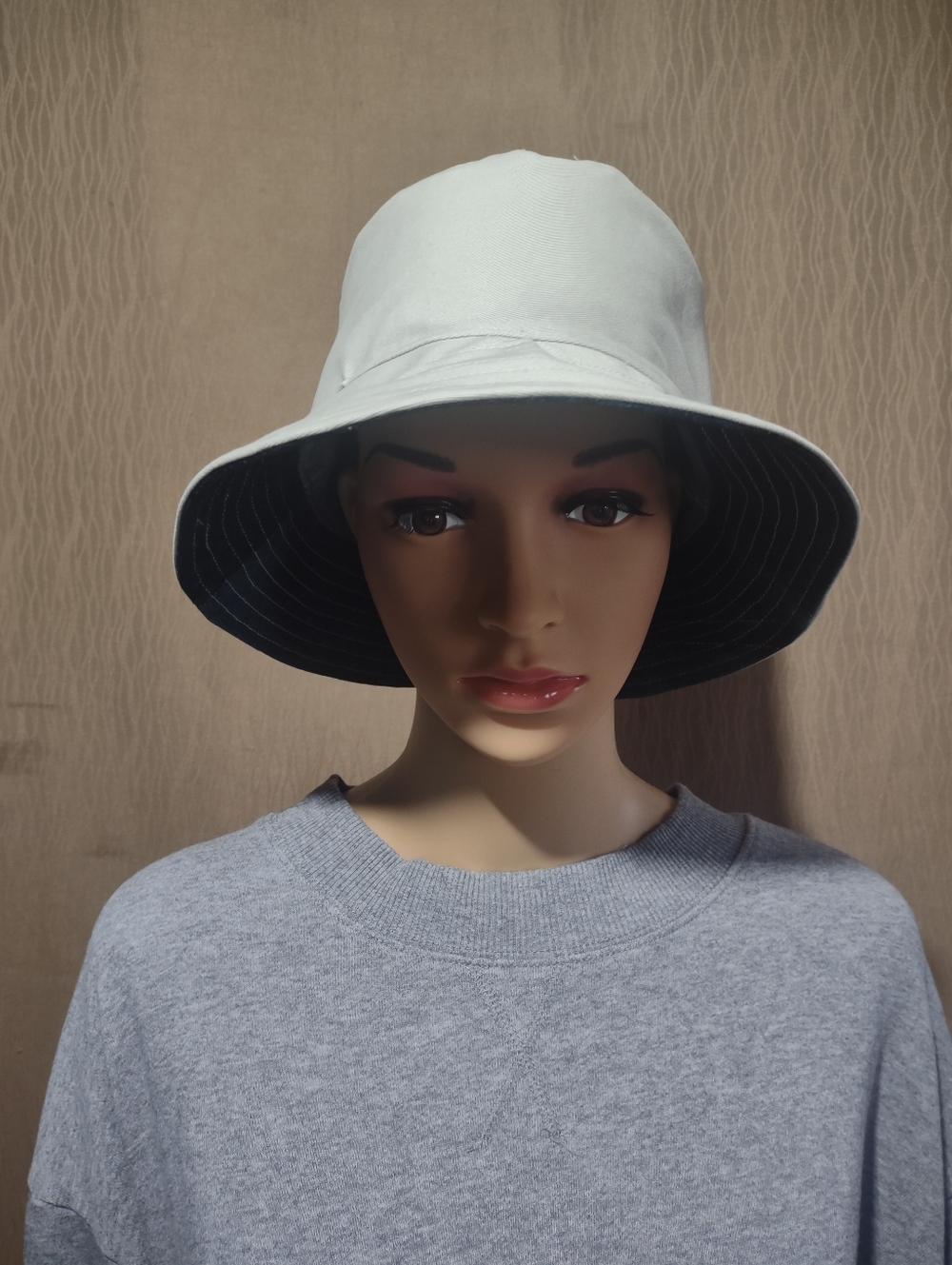 Handmade Upcycled Denim Versatile Reversible Sun Bucket Hat - Picture 7 of 12